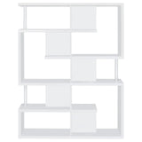 Hoover White/Chrome 5-Tier Bookcase by Coaster at Eve Furniture