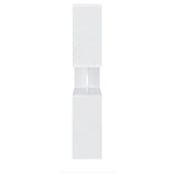 Hoover White/Chrome 5-Tier Bookcase by Coaster at Eve Furniture