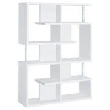 Hoover White/Chrome 5-Tier Bookcase by Coaster at Eve Furniture