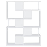 Hoover White/Chrome 5-Tier Bookcase by Coaster at Eve Furniture