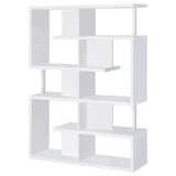 Hoover White/Chrome 5-Tier Bookcase by Coaster at Eve Furniture
