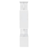 Hoover White/Chrome 5-Tier Bookcase by Coaster at Eve Furniture