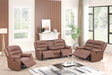 Hope Brown 3-Piece Reclining Living Room Set by Happy Homes at Eve Furniture