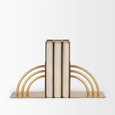Hope Gold Metal Bookends by Mercana at Eve Furniture
