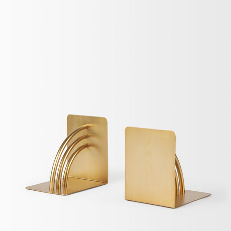 Hope Gold Metal Bookends by Mercana at Eve Furniture