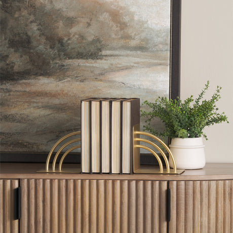 Hope Gold Metal Bookends by Mercana at Eve Furniture