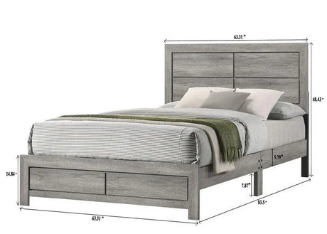 Hopkins Driftwood Full Platform Bed by Crown Mark at Eve Furniture