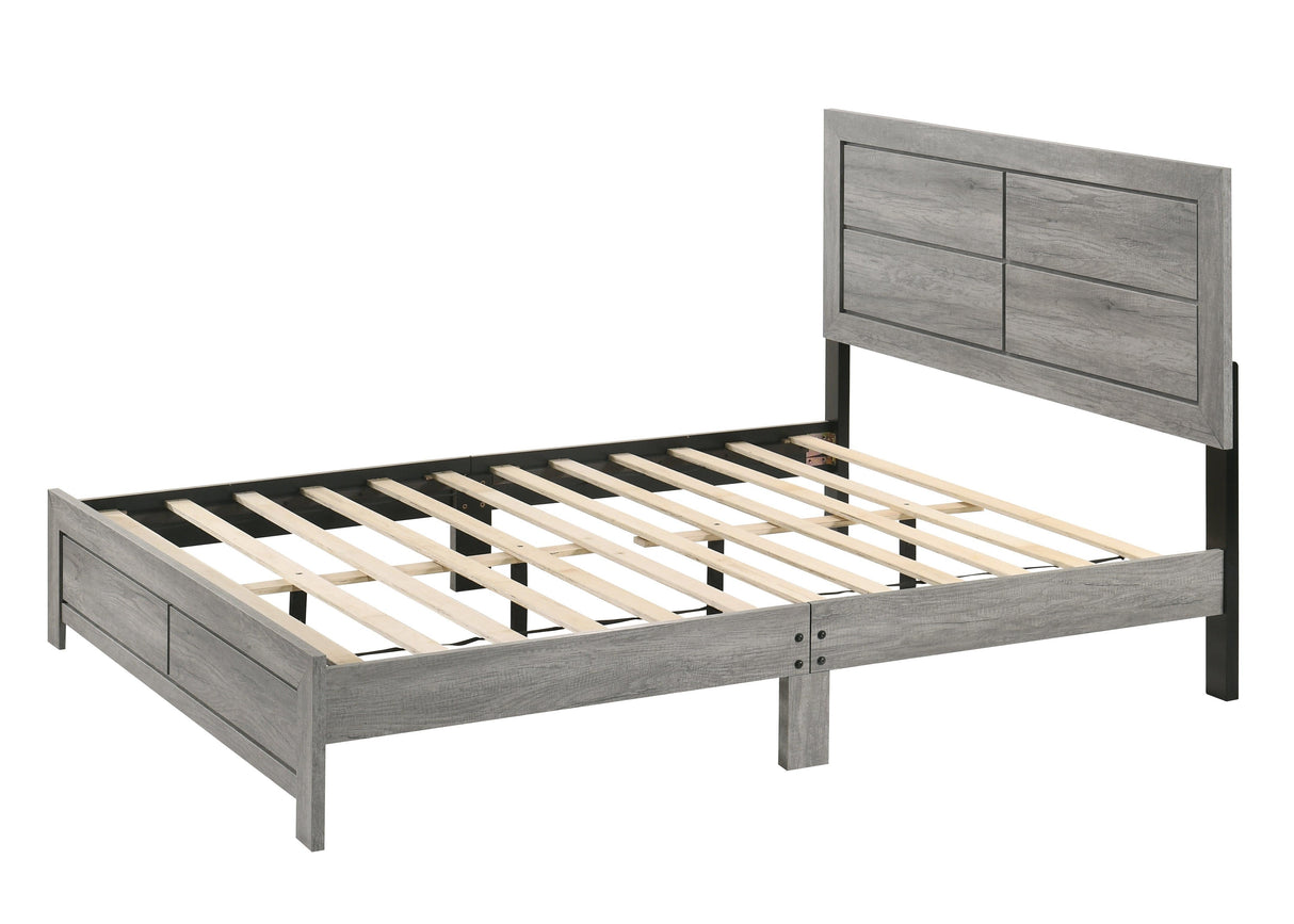 Hopkins Driftwood King Platform Bed by Crown Mark at Eve Furniture