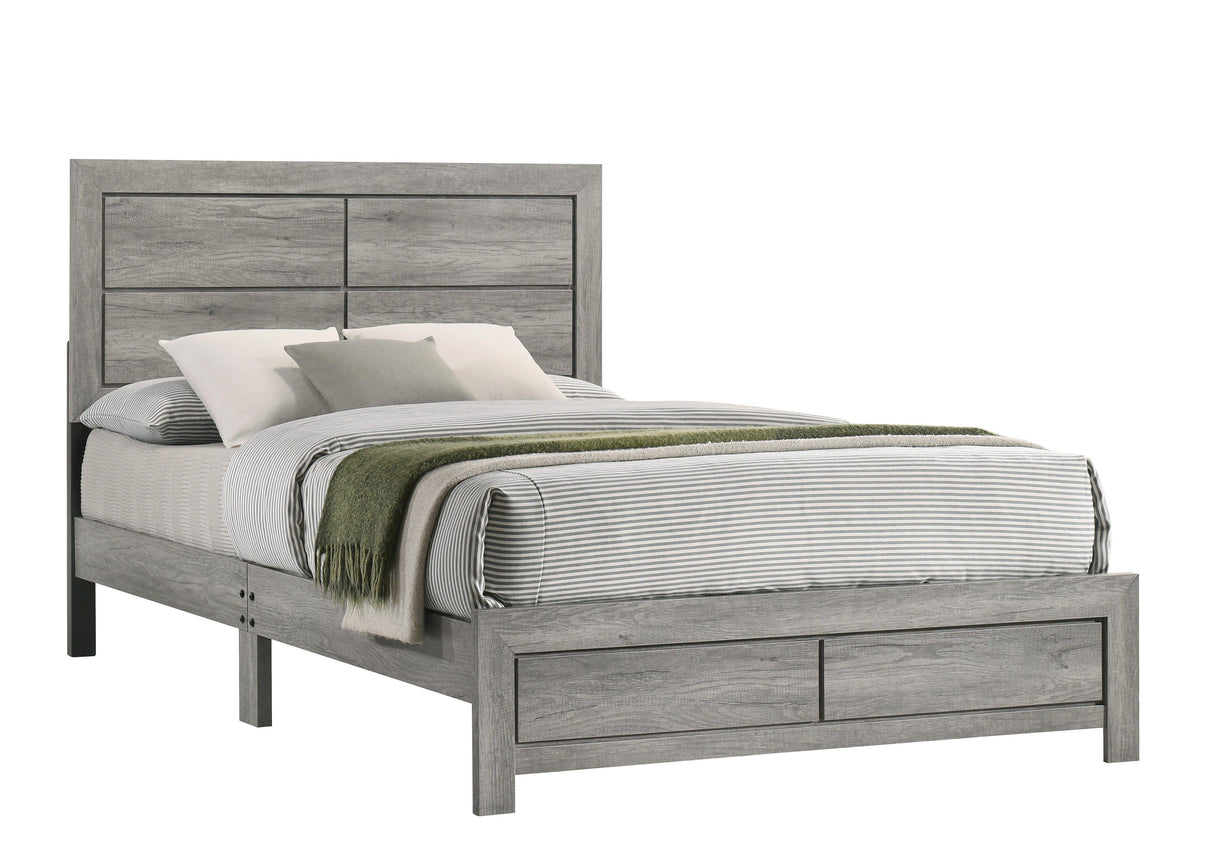Hopkins Driftwood King Platform Bed by Crown Mark at Eve Furniture