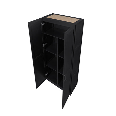 Hopkins Storage Closet 2.0 in Black by Manhattan Comfort at Eve Furniture