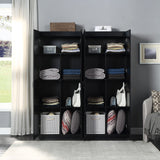 Hopkins Storage Closet 2.0 in Black (set of 2) by Manhattan Comfort at Eve Furniture