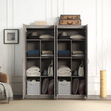Hopkins Storage Closet 2.0 in Grey (set of 2) by Manhattan Comfort at Eve Furniture
