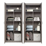 Hopkins Storage Closet 2.0 in Grey (set of 2) by Manhattan Comfort at Eve Furniture