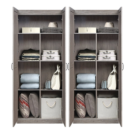 Hopkins Storage Closet 2.0 in Grey (set of 2) by Manhattan Comfort at Eve Furniture
