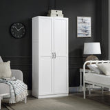 Hopkins Storage Closet 2.0 in White by Manhattan Comfort at Eve Furniture