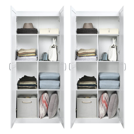 Hopkins Storage Closet 2.0 in White (set of 2) by Manhattan Comfort at Eve Furniture