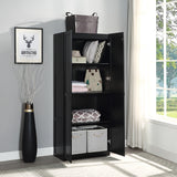 Hopkins Storage Closet 3.0 in Black by Manhattan Comfort at Eve Furniture