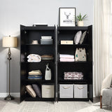 Hopkins Storage Closet 3.0 in Black (set of 2) by Manhattan Comfort at Eve Furniture