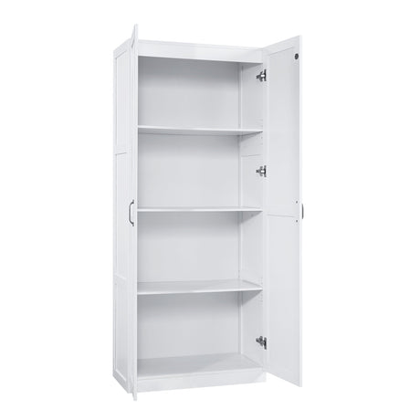 Hopkins Storage Closet 3.0 in White by Manhattan Comfort at Eve Furniture