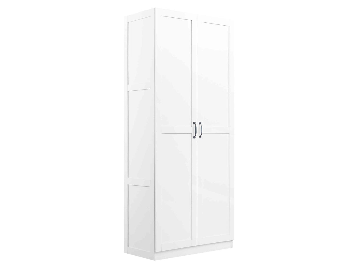 Hopkins Storage Closet 3.0 in White by Manhattan Comfort at Eve Furniture