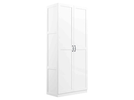Hopkins Storage Closet 3.0 in White by Manhattan Comfort at Eve Furniture
