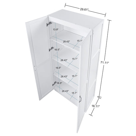 Hopkins Storage Closet 3.0 in White (set of 2) by Manhattan Comfort at Eve Furniture