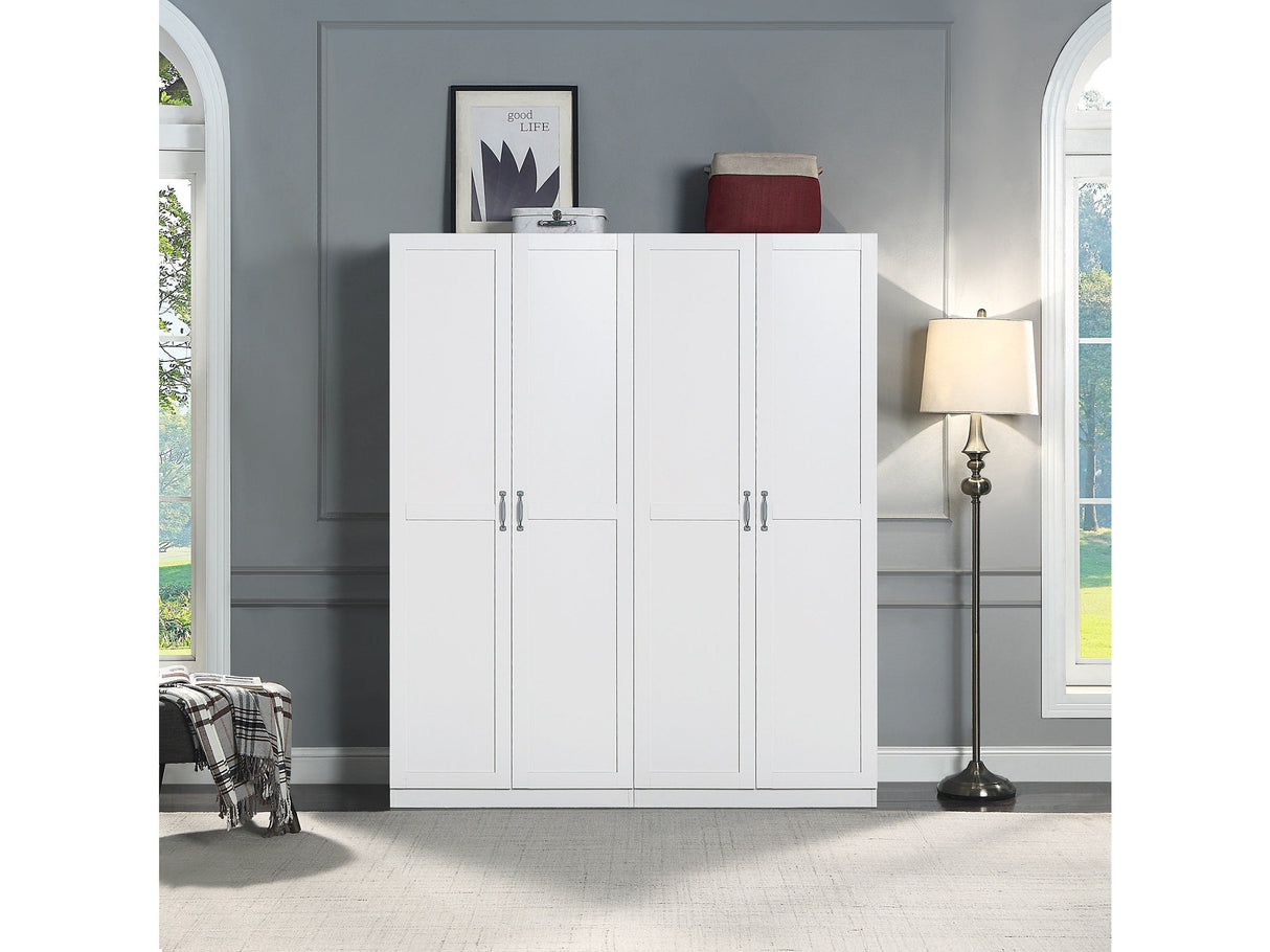 Hopkins Storage Closet 3.0 in White (set of 2) by Manhattan Comfort at Eve Furniture