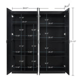 Hopkins Storage Closet 4.0 in Black (set of 2) by Manhattan Comfort at Eve Furniture