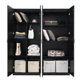 Hopkins Storage Closet 4.0 in Black (set of 2) by Manhattan Comfort at Eve Furniture
