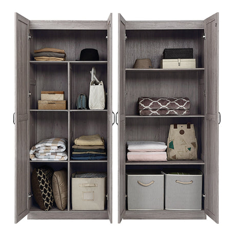 Hopkins Storage Closet 4.0 in Grey (set of 2) by Manhattan Comfort at Eve Furniture