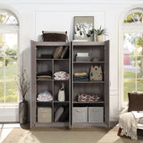 Hopkins Storage Closet 4.0 in Grey (set of 2) by Manhattan Comfort at Eve Furniture