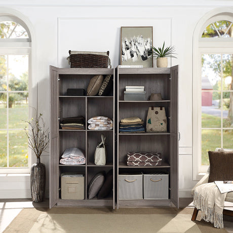 Hopkins Storage Closet 4.0 in Grey (set of 2) by Manhattan Comfort at Eve Furniture