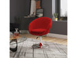 Hopper Swivel Adjustable Height Chair in Red and Polished Chrome (set of 2) by Manhattan Comfort at Eve Furniture