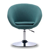 Hopper Swivel Adjustable Height Chair in Sky Blue and Polished Chrome (set of 2) by Manhattan Comfort at Eve Furniture