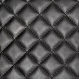 Horace I Black Leather Diamond Pattern w/Gold Iron Frame Accent Chair by Mercana at Eve Furniture