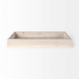 Horatio 28L x 12W Natural Wood Rectangular Serving Tray by Mercana at Eve Furniture