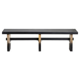 Horizon Black/Tan Bench by Crestview at Eve Furniture