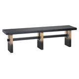 Horizon Black/Tan Bench by Crestview at Eve Furniture