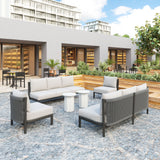 Horizon Gray Outdoor Accent Chair by Zuomod at Eve Furniture