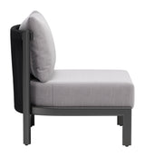 Horizon Gray Outdoor Accent Chair by Zuomod at Eve Furniture