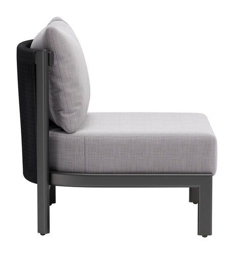 Horizon Gray Outdoor Accent Chair by Zuomod at Eve Furniture