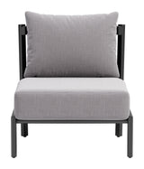 Horizon Gray Outdoor Accent Chair by Zuomod at Eve Furniture