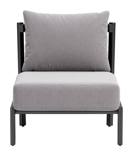 Horizon Gray Outdoor Accent Chair by Zuomod at Eve Furniture