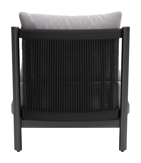 Horizon Gray Outdoor Accent Chair by Zuomod at Eve Furniture