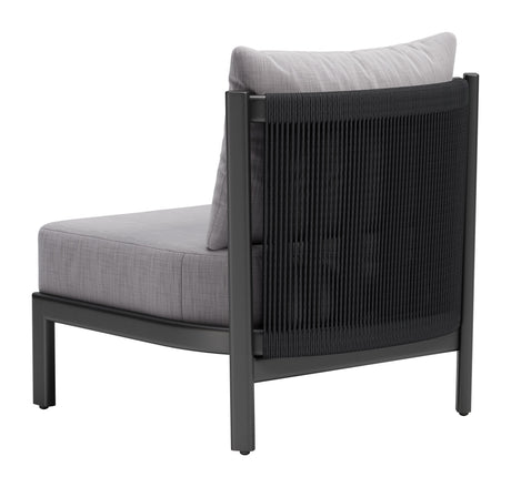 Horizon Gray Outdoor Accent Chair by Zuomod at Eve Furniture