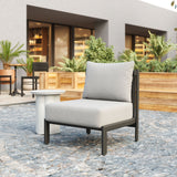 Horizon Gray Outdoor Accent Chair by Zuomod at Eve Furniture