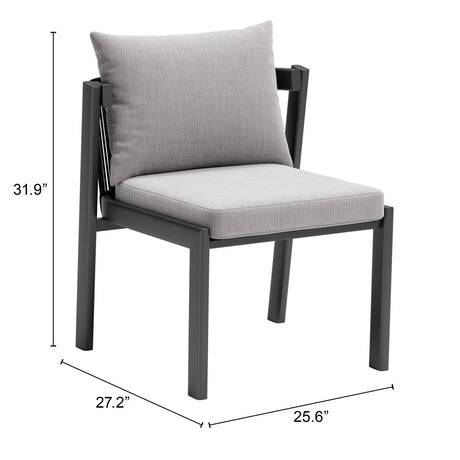 Horizon Gray Outdoor Dining Chair (Set of 2) by Zuomod at Eve Furniture