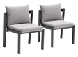 Horizon Gray Outdoor Dining Chair (Set of 2) by Zuomod at Eve Furniture