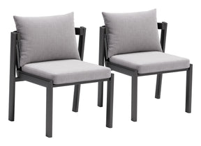 Horizon Gray Outdoor Dining Chair (Set of 2) by Zuomod at Eve Furniture