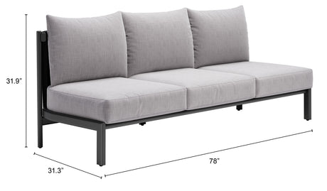 Horizon Gray Outdoor Sofa by Zuomod at Eve Furniture